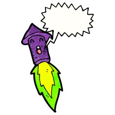 Cartoon Firework Rocket N31