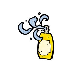 cartoon aerosol can N11