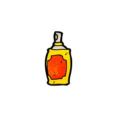 cartoon aerosol can N12