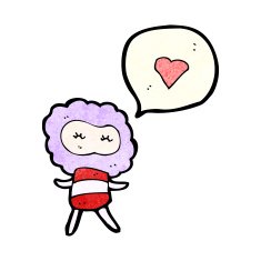 cartoon little cloud head creature N4