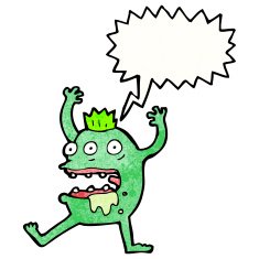 crazy shrieking monster cartoon N3