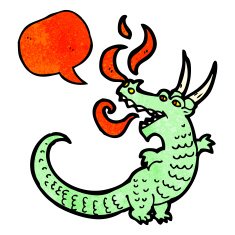 cute fire breathing dragon cartoon N2
