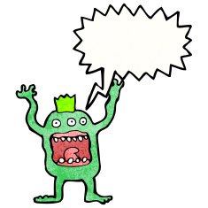 crazy shrieking monster cartoon N4
