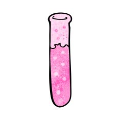 cartoon pink test tube N2