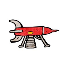 Cartoon Rocket N59
