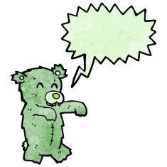 zombie teddy bear cartoon N3