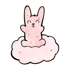 cartoon pink rabbit N63