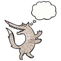 Cartoon Wolf N126
