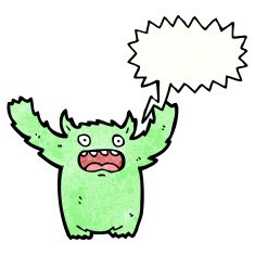 cartoon monster roaring N2
