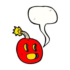 crazy bomb with speech bubble N5