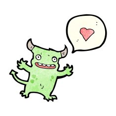little monster in love cartoon N2
