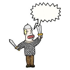 cartoon medieval soldier N15