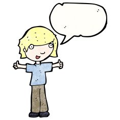 cartoon boy giving thumbs up sign N2