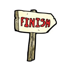 Cartoon Finish Sign N5