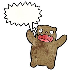 shouting bear cartoon N2