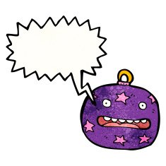 Cartoon Christmas Bauble N127