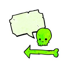 cartoon halloween direction sign N4