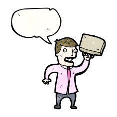 cartoon angry office man N3
