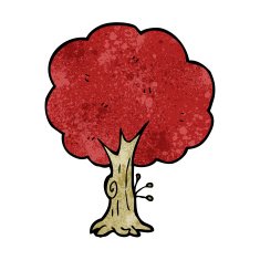 cartoon tree in fall N10
