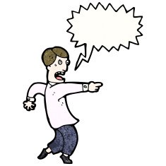 cartoon man pointing accusation N2