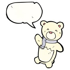 waving little polar bear cub N2