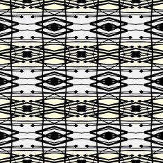 Geometric art deco pattern with thick black lines