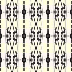 Geometric art deco pattern with thick black lines N2