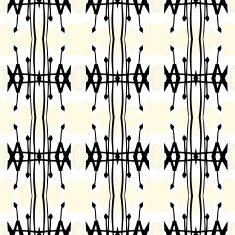 Geometric art deco pattern with thick black lines N3