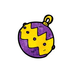 Cartoon Christmas Bauble N128