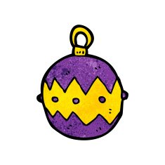 Cartoon Christmas Bauble N129