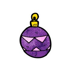 Cartoon Christmas Bauble N130