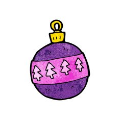 Cartoon Christmas Bauble N131