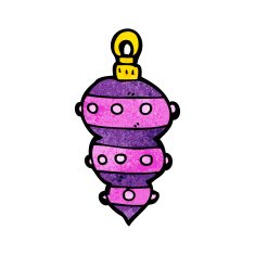 Cartoon Christmas Bauble N132