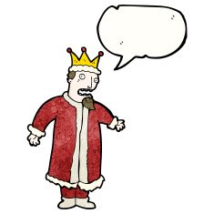 cartoon king with speech bubble N3