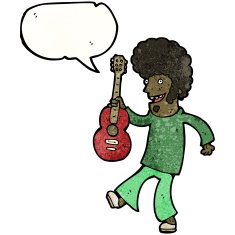 Cartoon Guitar Player N7