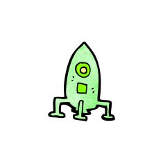 cartoon little rocket N2