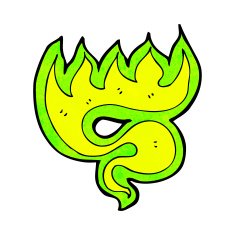green fire cartoon character N2