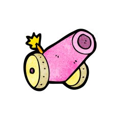 cartoon pink circus cannon N2