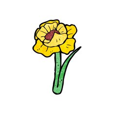 cartoon flower N518