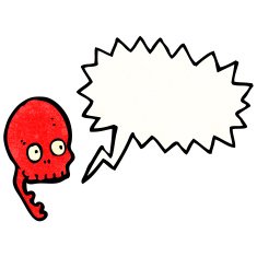 cartoon talking skull N12