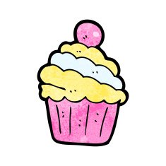cartoon cupcake N168