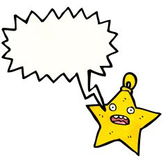 crazy shouting star christmas decoration N2
