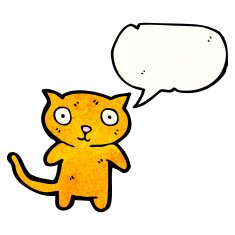 staring little cat cartoon N2