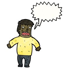cartoon man with speech bubble N58