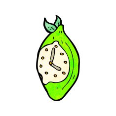 cartoon lime clock N2