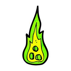 cartoon burning flame N5