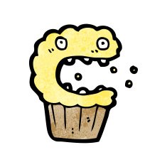 cartoon cupcake N170
