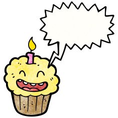 shouting cupcake cartoon N6