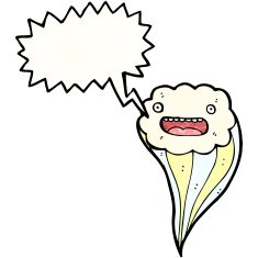 retro cloud cartoon character with speech bubble N8