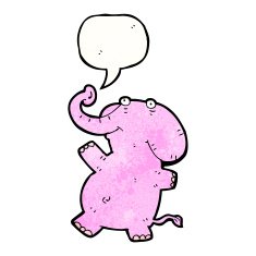 funny cartoon elephant N10